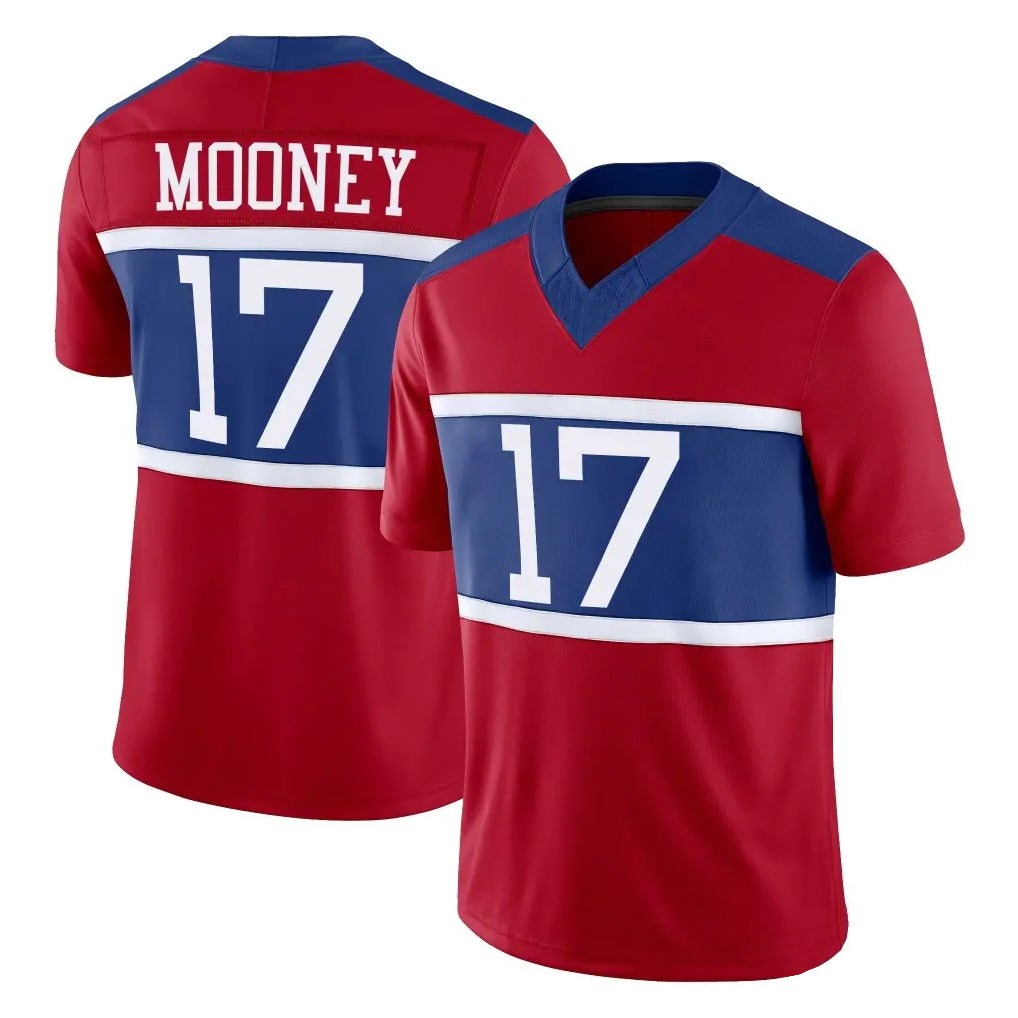 Tlead NY.Giants #17 Darnell Mooney Player Red Century Vapor F.U.S.E. Home Game Stitched Jerseys