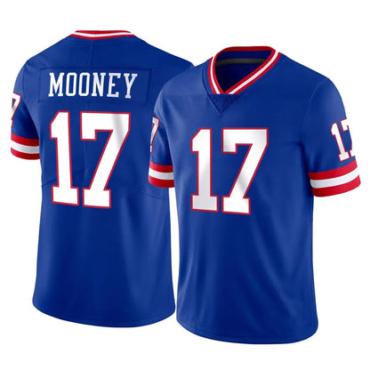 Tlead NY.Giants #17 Darnell Mooney Player Royal Classic Vapor Home Game Stitched Jerseys