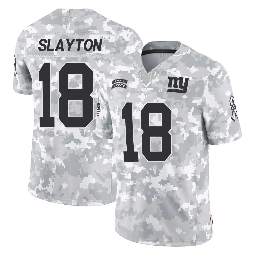 Tlead NY.Giants #18 Darius Slayton Player Arctic Camo Salute To Service Limited Game Stitched Jerseys