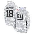Tlead NY.Giants #18 Darius Slayton Player Arctic Camo Salute to Service Pullover Hoodies Limited Game Stitched Jerseys