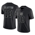 Tlead NY.Giants #18 Darius Slayton Player Black Limited Reflective Home Game Stitched Jerseys