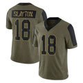 Tlead NY.Giants #18 Darius Slayton Player Olive Salute To Service Limited Game Stitched Jerseys