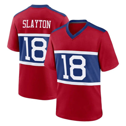 Tlead NY.Giants #18 Darius Slayton Player Red Century Home Game Stitched Jerseys