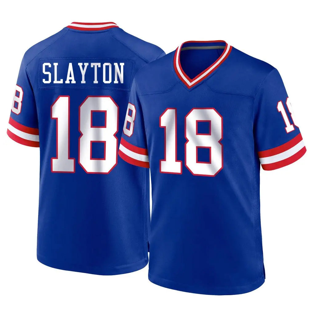 Tlead NY.Giants #18 Darius Slayton Player Royal Classic Home Game Stitched Jerseys