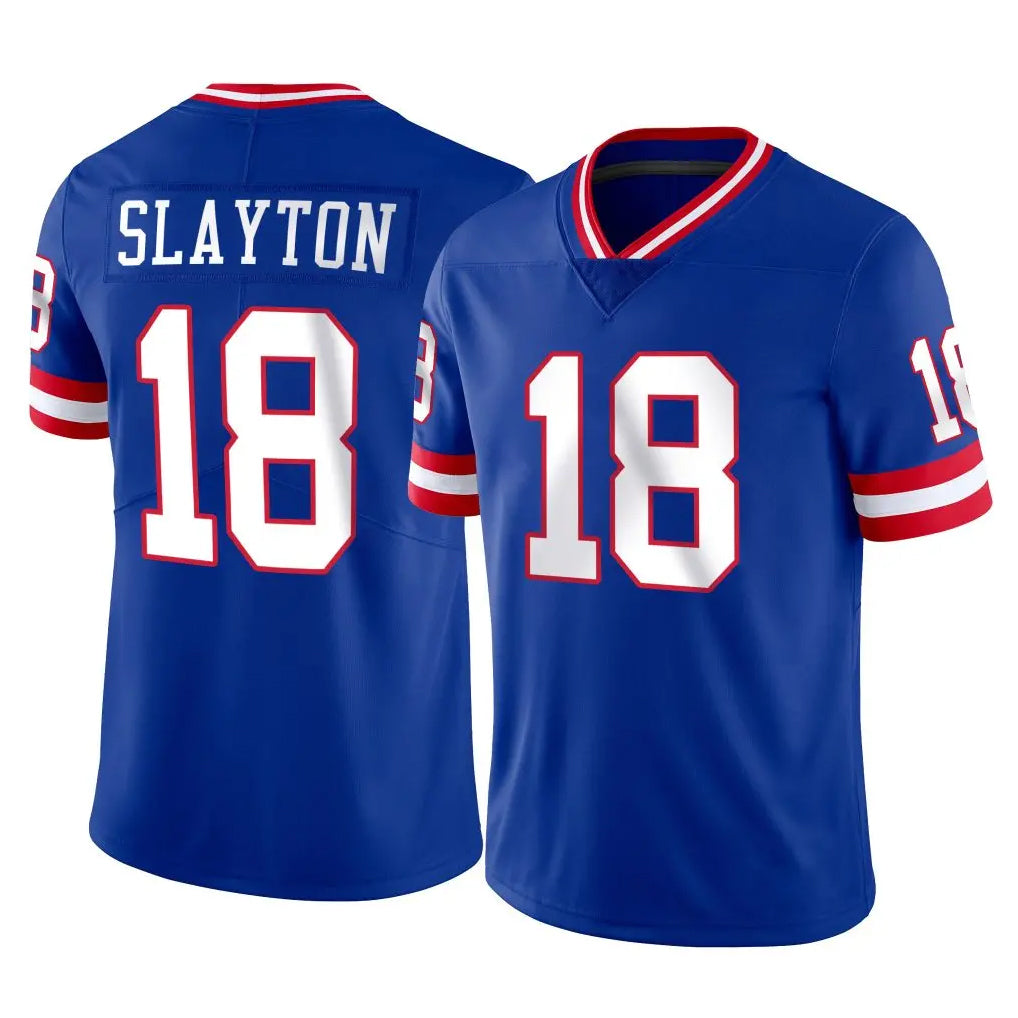 Tlead NY.Giants #18 Darius Slayton Player Royal Classic Vapor Home Game Stitched Jerseys