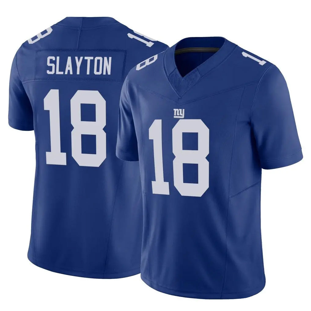 Tlead NY.Giants #18 Darius Slayton Player Royal Limited Vapor F.U.S.E. Home Game Stitched Jerseys