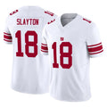Tlead NY.Giants #18 Darius Slayton Player White Limited Vapor F.U.S.E. Home Game Stitched Jerseys