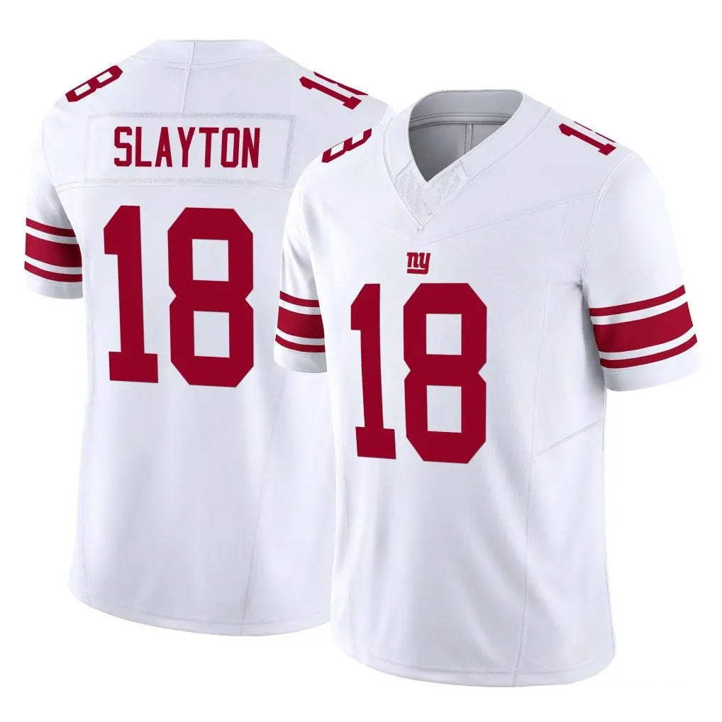 Tlead NY.Giants #18 Darius Slayton Player White Limited Vapor F.U.S.E. Home Game Stitched Jerseys