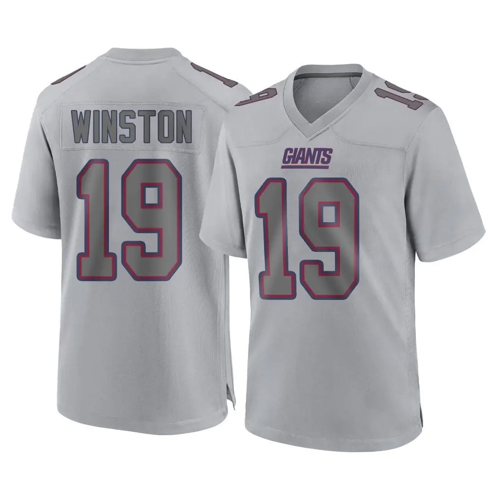 Tlead NY.Giants #19 Jameis Winston Player Gray Atmosphere Fashion Limited Game Stitched Jerseys