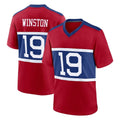 Tlead NY.Giants #19 Jameis Winston Player Red Century Home Game Stitched Jerseys