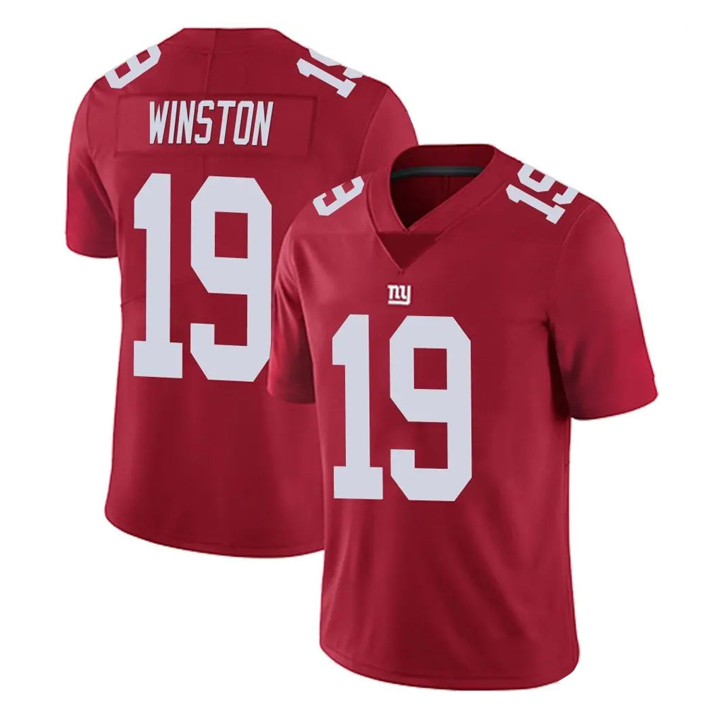 Tlead NY.Giants #19 Jameis Winston Player Red Limited Vapor Untouchable Home Game Stitched Jerseys