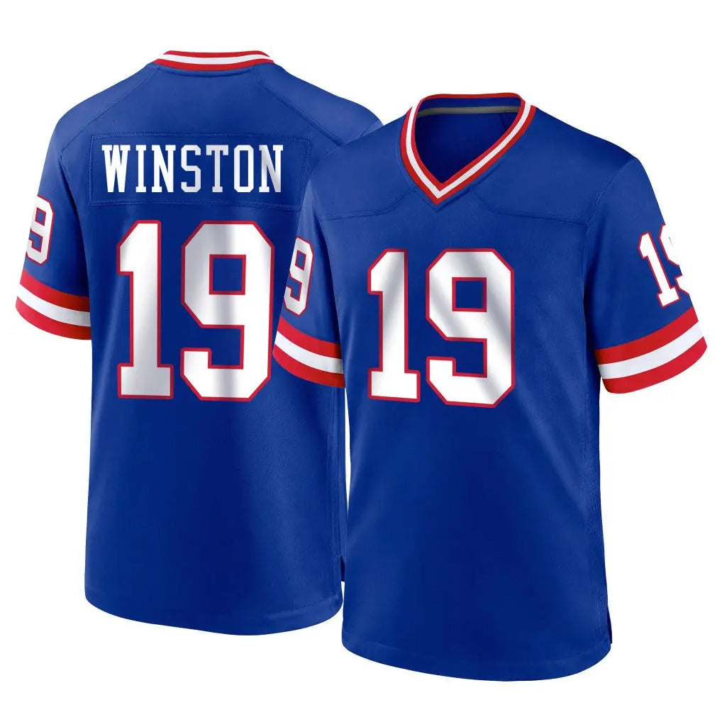 Tlead NY.Giants #19 Jameis Winston Player Royal Classic Home Game Stitched Jerseys