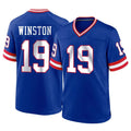 Tlead NY.Giants #19 Jameis Winston Player Royal Classic Home Game Stitched Jerseys