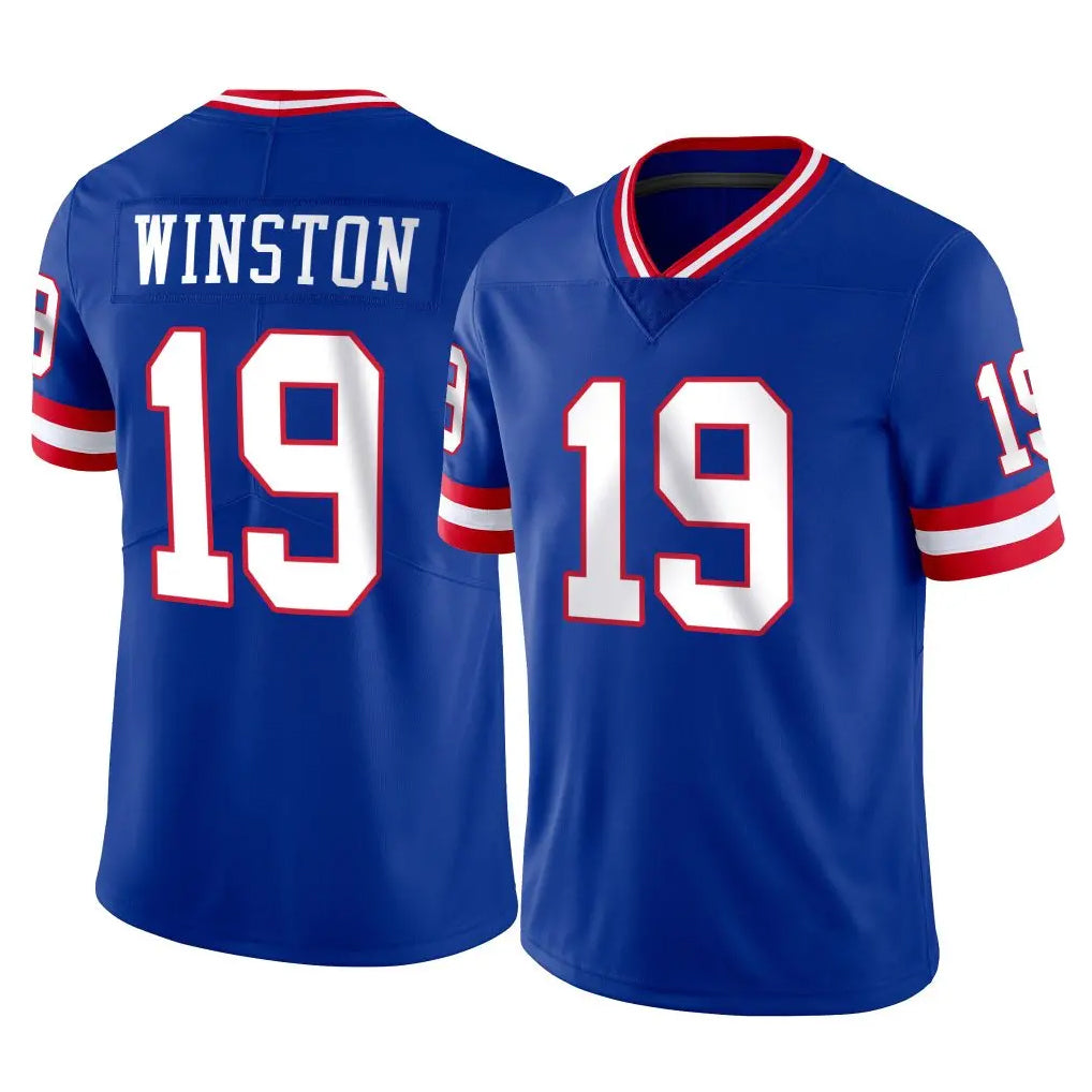 Tlead NY.Giants #19 Jameis Winston Player Royal Classic Vapor Home Game Stitched Jerseys
