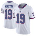 Tlead NY.Giants #19 Jameis Winston Player White Color Rush Home Game Stitched Jerseys