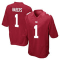 Tlead NY.Giants #1 Malik Nabers Player Red Home Game Stitched Jerseys