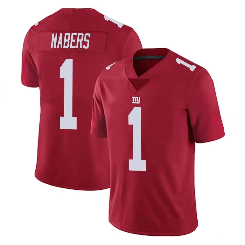 Tlead NY.Giants #1 Malik Nabers Player Red Limited Vapor Untouchable Home Game Stitched Jerseys