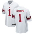 Tlead NY.Giants #1 Malik Nabers Player White Game Stitched Jerseys
