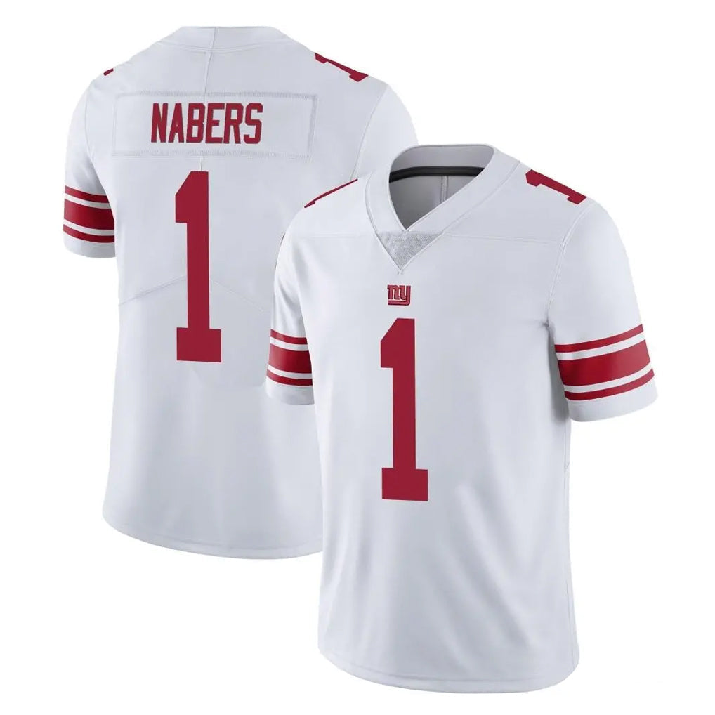 Tlead NY.Giants #1 Malik Nabers Player White Limited Vapor Untouchable Home Game Stitched Jerseys