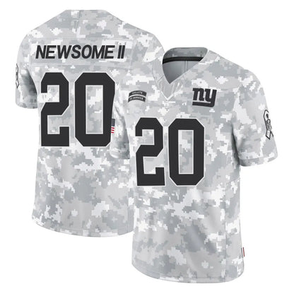 Tlead NY.Giants #20 Greg Newsome II Player Arctic Camo Salute To Service Limited Game Stitched Jerseys