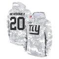 Tlead NY.Giants #20 Greg Newsome II Player Arctic Camo Salute to Service Pullover Hoodies Limited Game Stitched Jerseys