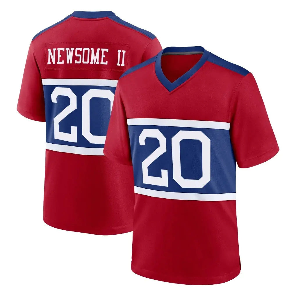Tlead NY.Giants #20 Greg Newsome II Player Red Century Home Game Stitched Jerseys