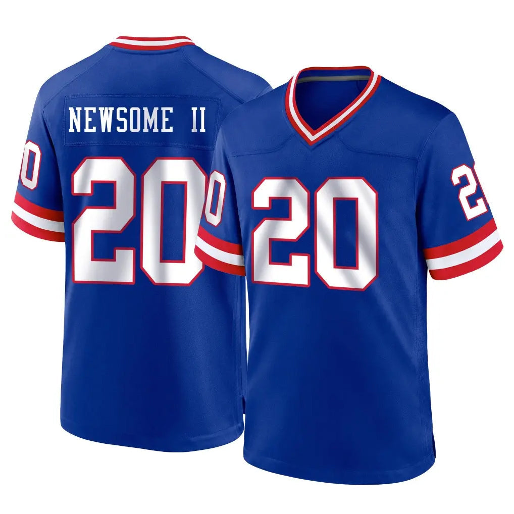 Tlead NY.Giants #20 Greg Newsome II Player Royal Classic Home Game Stitched Jerseys