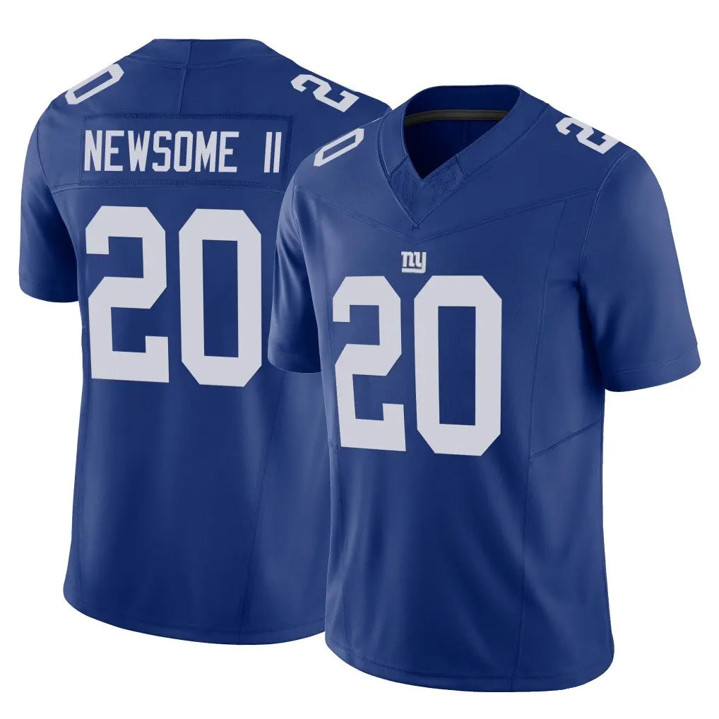 Tlead NY.Giants #20 Greg Newsome II Player Royal Limited Vapor F.U.S.E. Home Game Stitched Jerseys