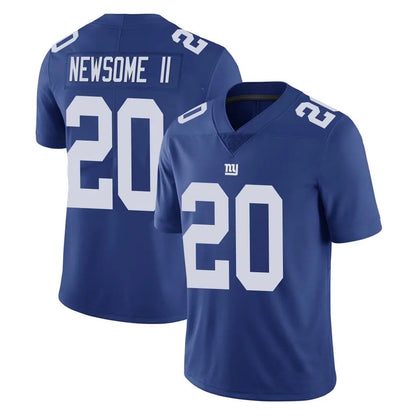 Tlead NY.Giants #20 Greg Newsome II Player Royal Limited Vapor Untouchable Home Game Stitched Jerseys