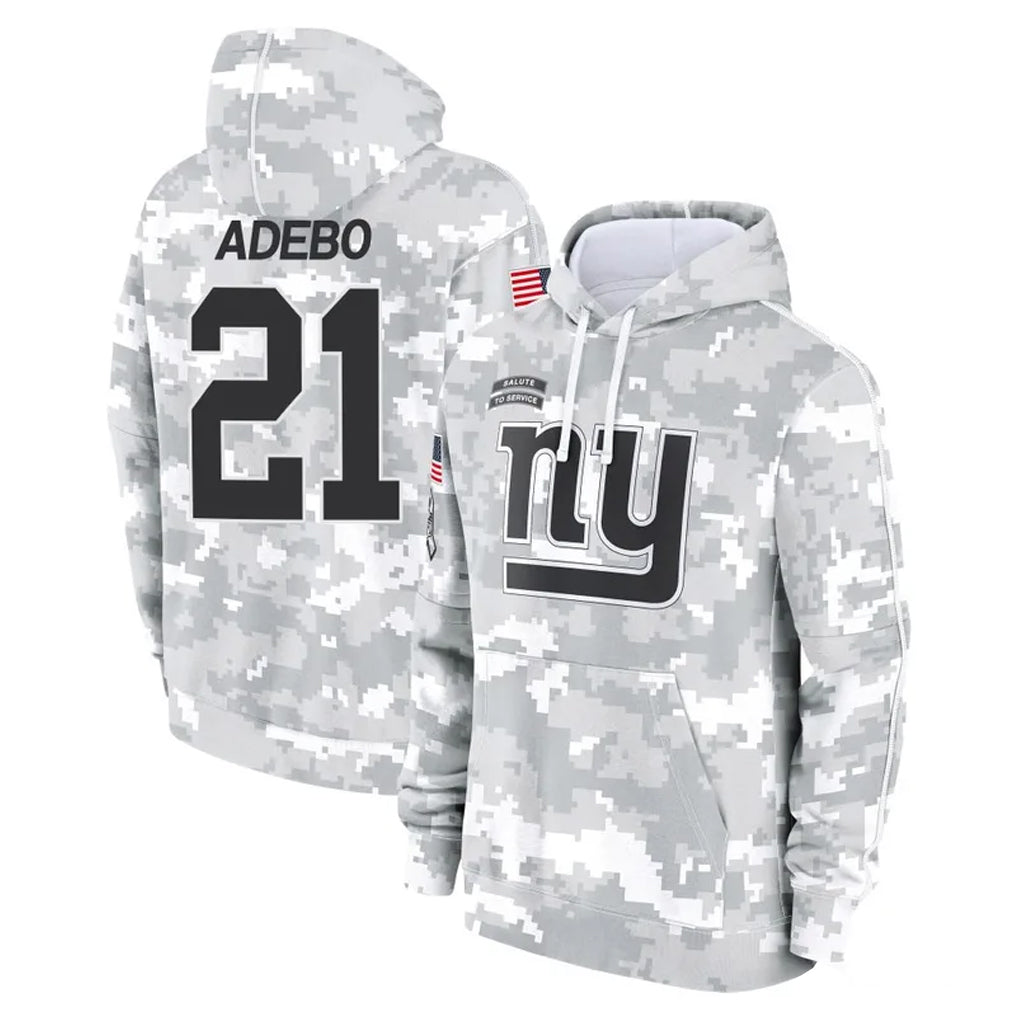 Tlead NY.Giants #21 Paulson Adebo Player Arctic Camo Salute to Service Pullover Hoodies Limited Game Stitched Jerseys