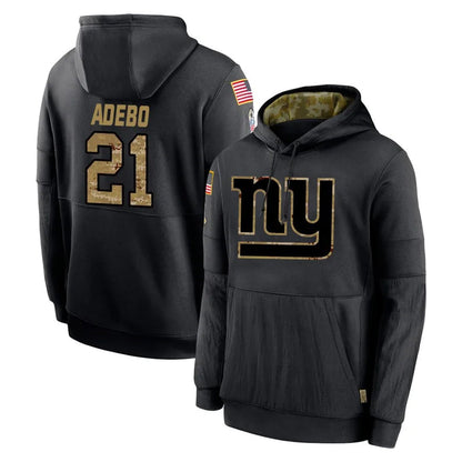Tlead NY.Giants #21 Paulson Adebo Player Black Salute to Service Hoodies Limited Game Stitched Jerseys