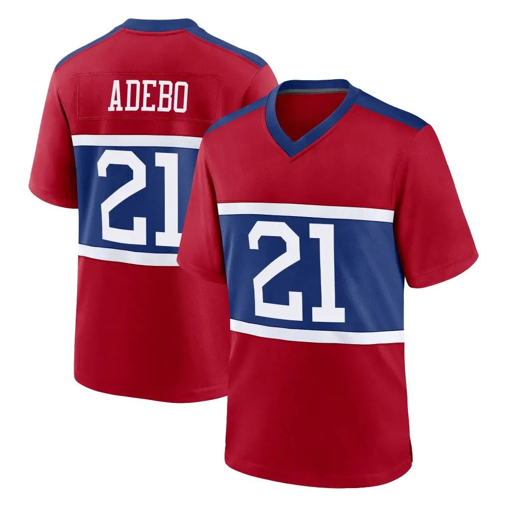 Tlead NY.Giants #21 Paulson Adebo Player Red Century Home Game Stitched Jerseys