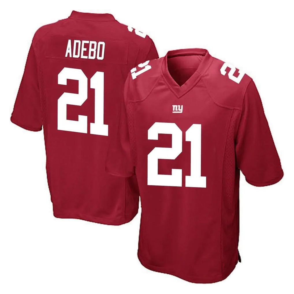 Tlead NY.Giants #21 Paulson Adebo Player Red Home Game Stitched Jerseys