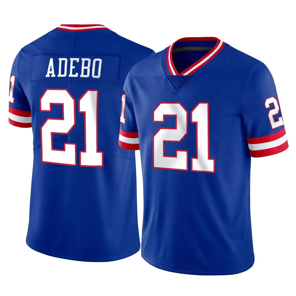 Tlead NY.Giants #21 Paulson Adebo Player Royal Classic Vapor Home Game Stitched Jerseys