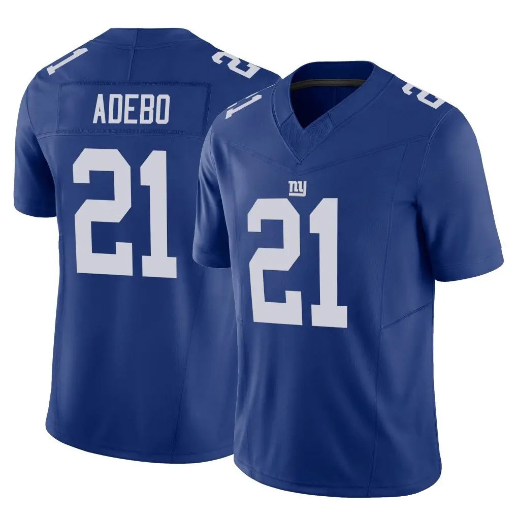 Tlead NY.Giants #21 Paulson Adebo Player Royal Limited Vapor F.U.S.E. Home Game Stitched Jerseys