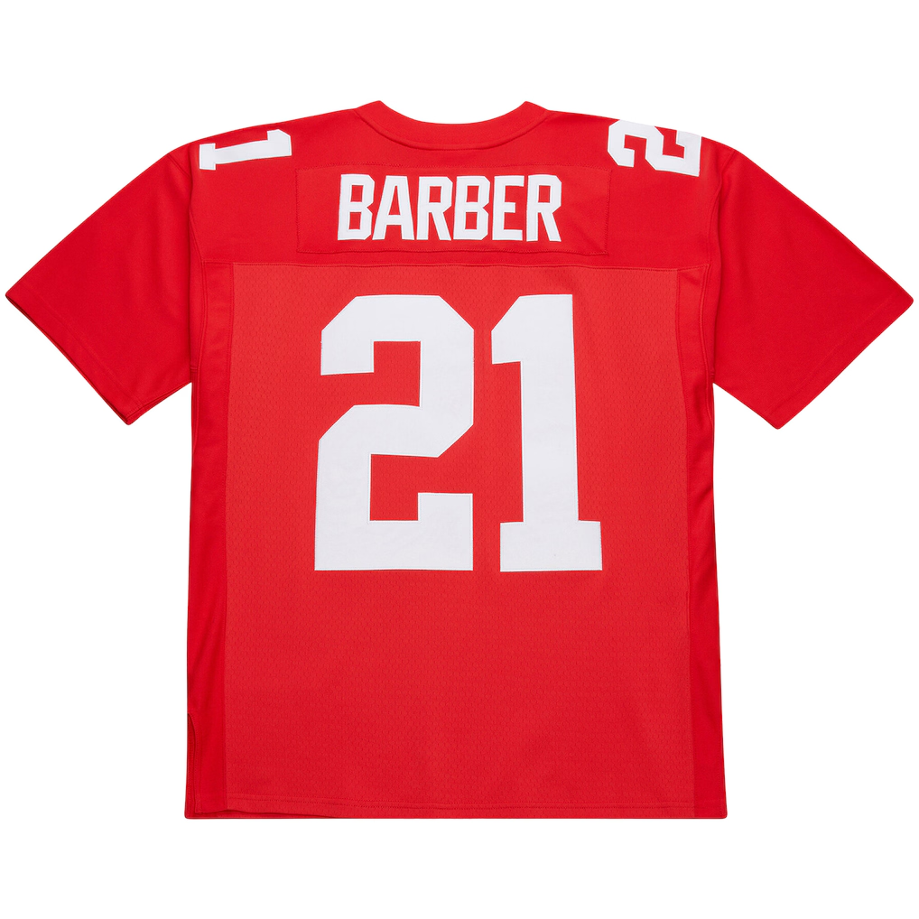 Tlead NY.Giants #21 Tiki Barber Mitchell & Ness Red 2004 Legacy Replica Stitched Puhic Jersey