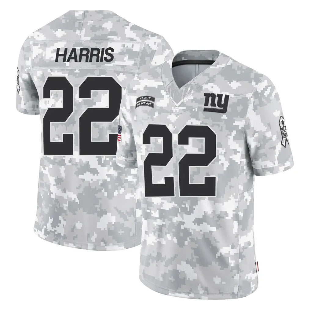 Tlead NY.Giants #22 Najee Harris Player Arctic Camo Salute To Service Limited Game Stitched Jerseys