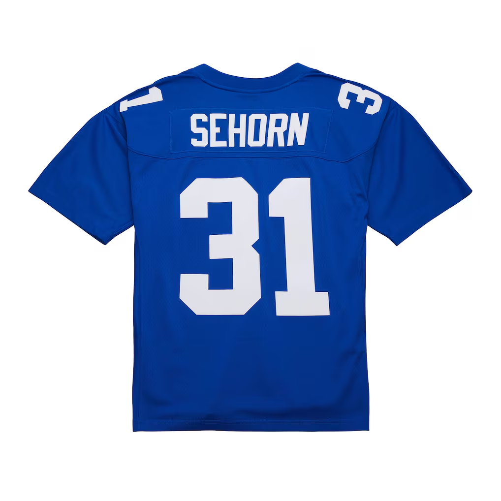 Tlead NY.Giants #31 Jason Sehorn Mitchell & Ness Royal 2000 Legacy Replica Jersey