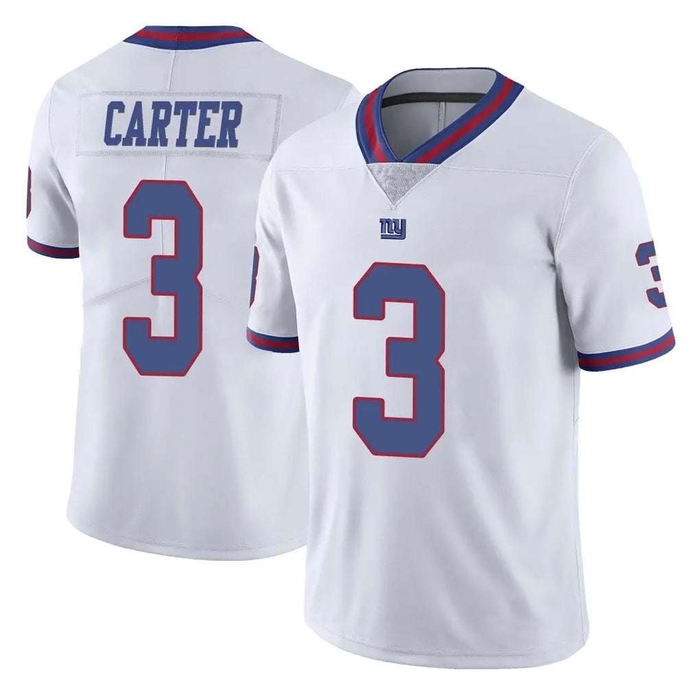 Tlead NY.Giants #3 Abdul Carter Player White Color Rush Home Game Stitched Jerseys