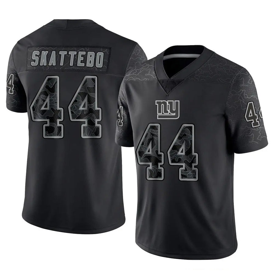 Tlead NY.Giants #44 Cam Skattebo Player Black RFLCTV Limited Stitched Jerseys