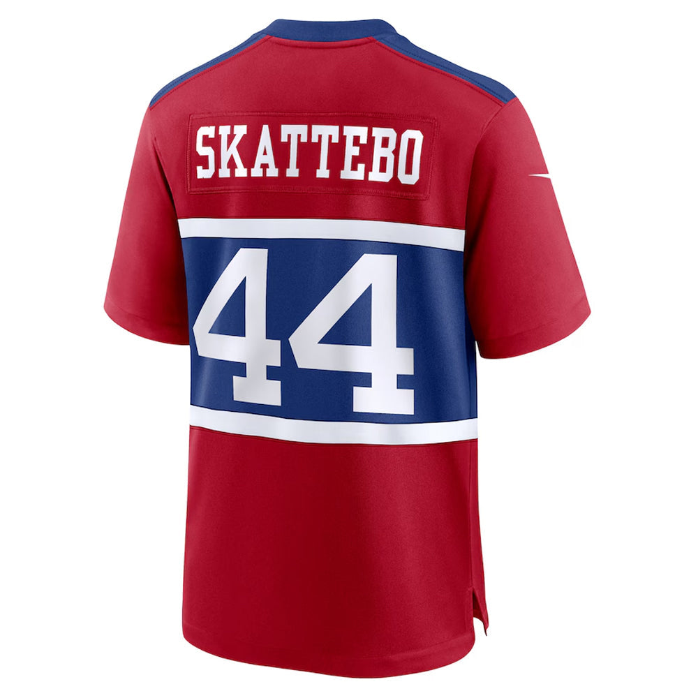 Tlead NY.Giants #44 Cam Skattebo Player Century Red Home Game Stitched Jerseys