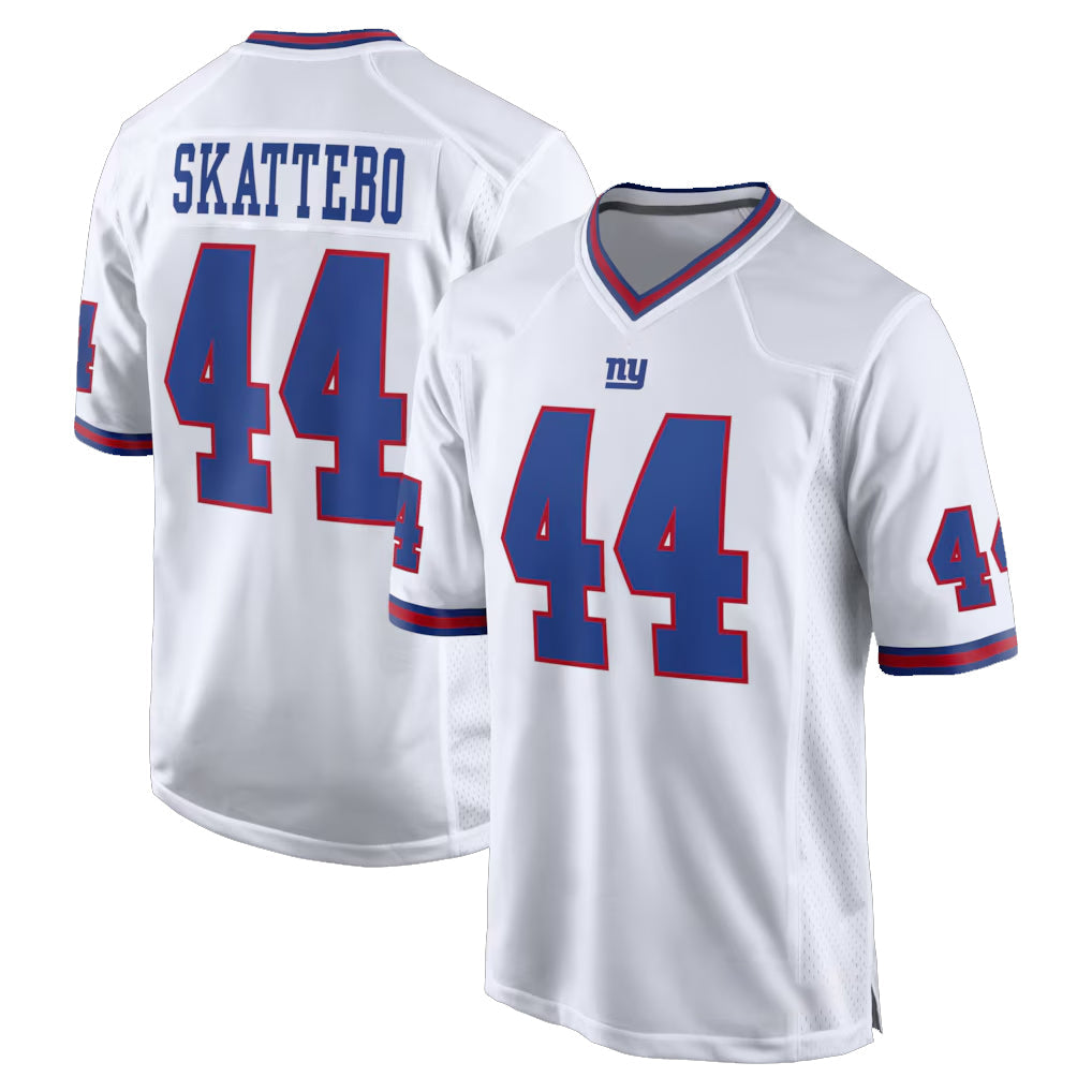 Tlead NY.Giants #44 Cam Skattebo Player White Game Home Stitched Jerseys