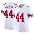 Tlead NY.Giants #44 Cam Skattebo Player White Limited Vapor F.U.S.E. Home Game Stitched Jerseys