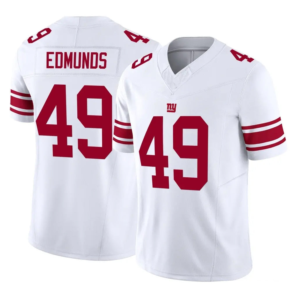 Tlead NY.Giants #49 Tremaine Edmunds Player White Limited Vapor F.U.S.E. Home Game Stitched Jerseys