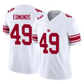Tlead NY.Giants #49 Tremaine Edmunds Player White Limited Vapor F.U.S.E. Home Game Stitched Jerseys