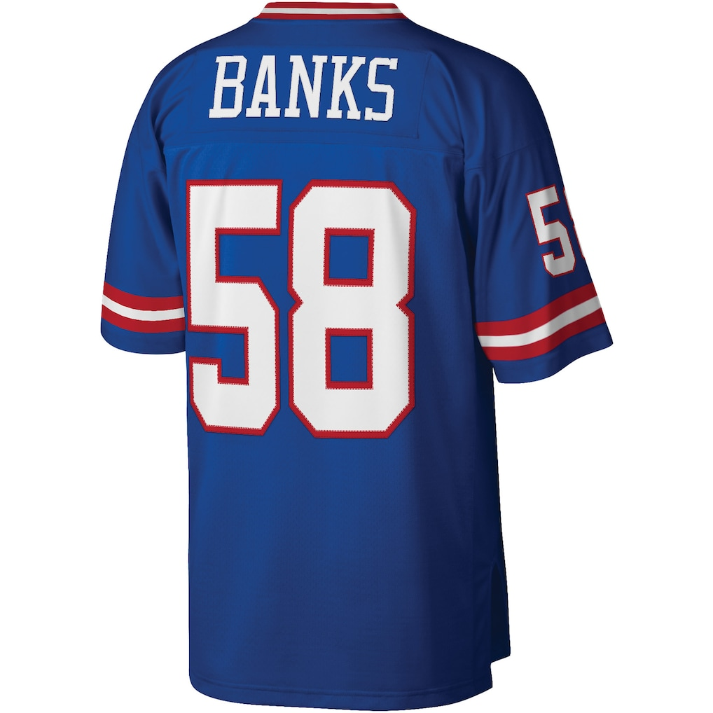 Tlead NY.Giants #58 Carl Banks Mitchell & Ness Royal Legacy Replica Jersey