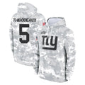 Tlead NY.Giants #5 Kayvon Thibodeaux Player Arctic Camo Salute to Service Pullover Hoodies Limited Game Stitched Jerseys