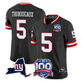 Tlead NY.Giants #5 Kayvon Thibodeaux Player Black 100th Season & State Patch Vapor Limited Home Game Stitched Jerseys