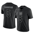 Tlead NY.Giants #5 Kayvon Thibodeaux Player Black Limited Reflective Home Game Stitched Jerseys