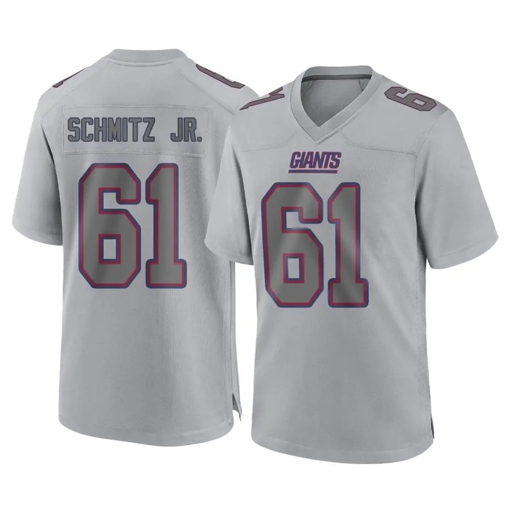 Tlead NY.Giants #61 John Michael Schmitz Jr. Player Gray Atmosphere Fashion Limited Game Stitched Jerseys
